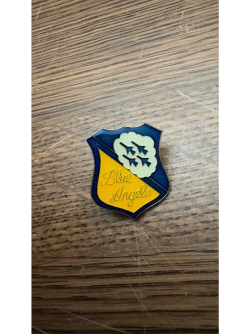 Blue Angels Navy Flight Demonstration Squadron Shield Enamel Lapel Pin